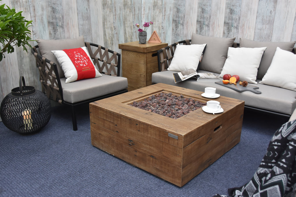 Modeno - Wilton Fire Table Redwood - Liquid Propane