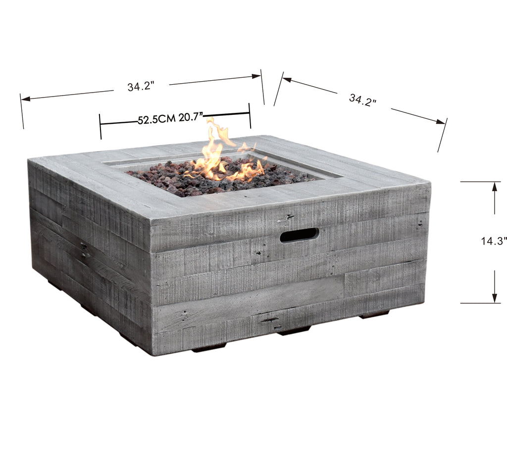 Modeno - Wilton Fire Table Classic Gray - Natural Gas