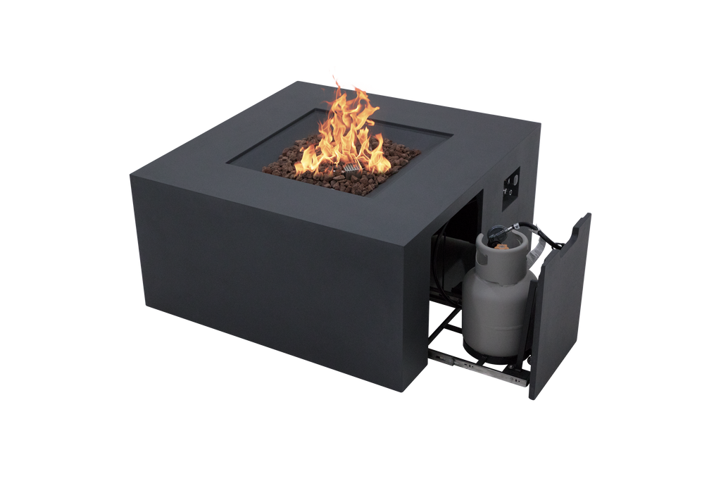 Elementi - Rocky Fire Table - Dark Gray - Liquid Propane