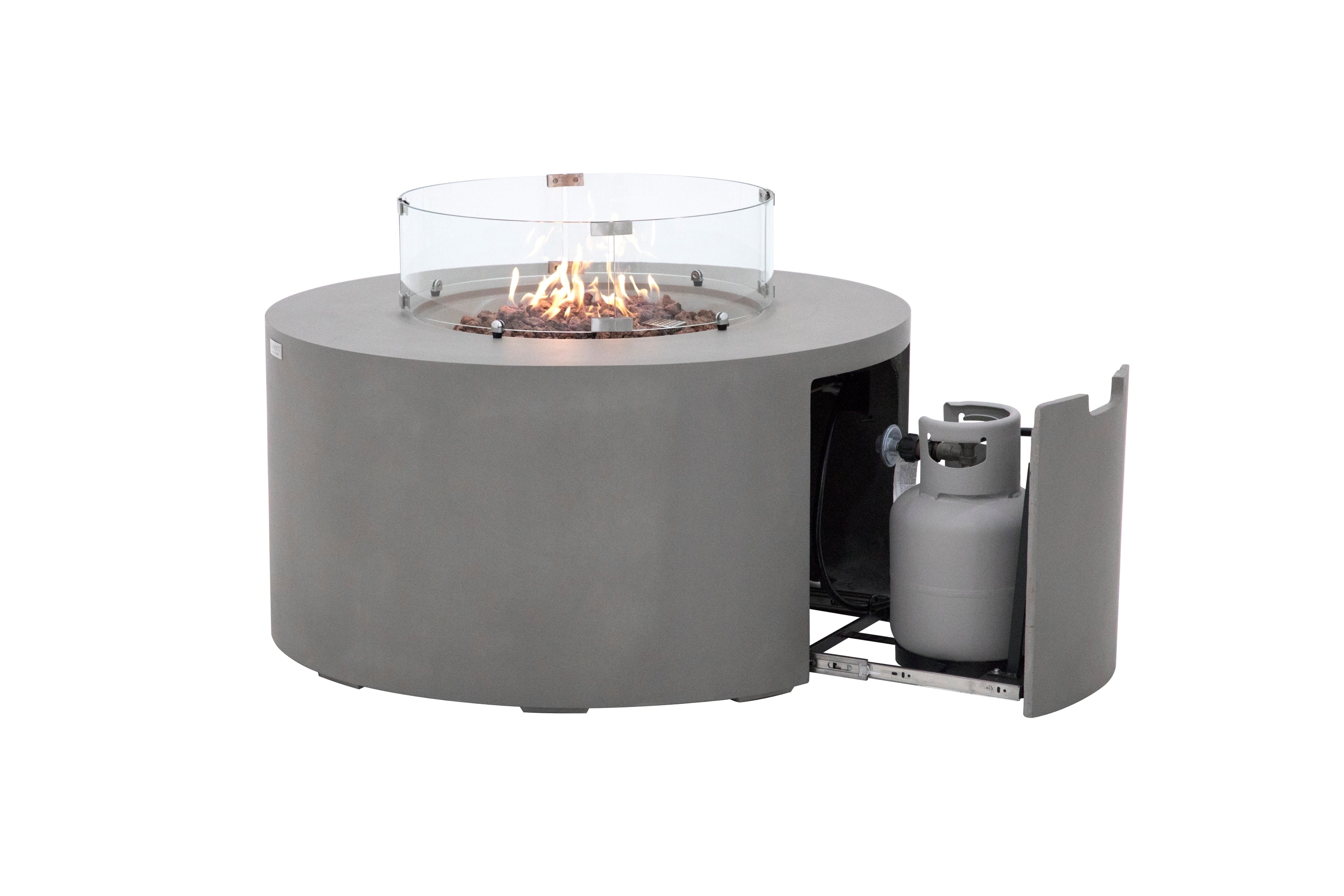 Elementi - Pacaya Fire Table - Light Gray - Liquid Propane