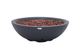 Elementi Plus - Foyer rond Rose Bowl - Gris foncé - Gaz naturel 