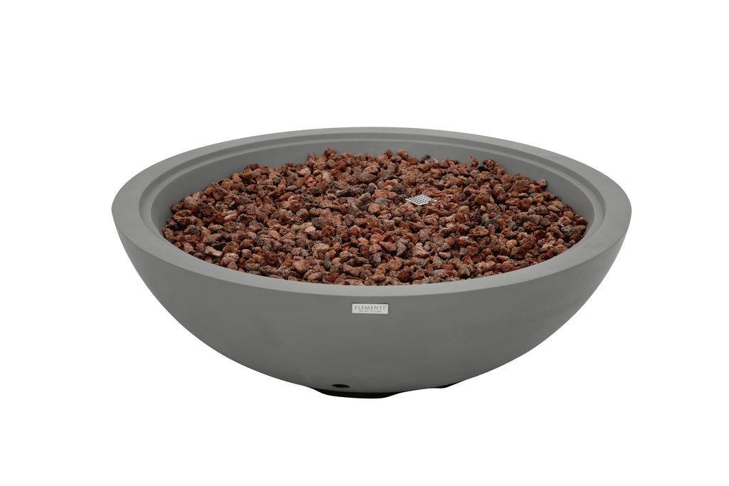 Elementi Plus - Foyer rond Rose Bowl - Gris clair - Propane liquide 