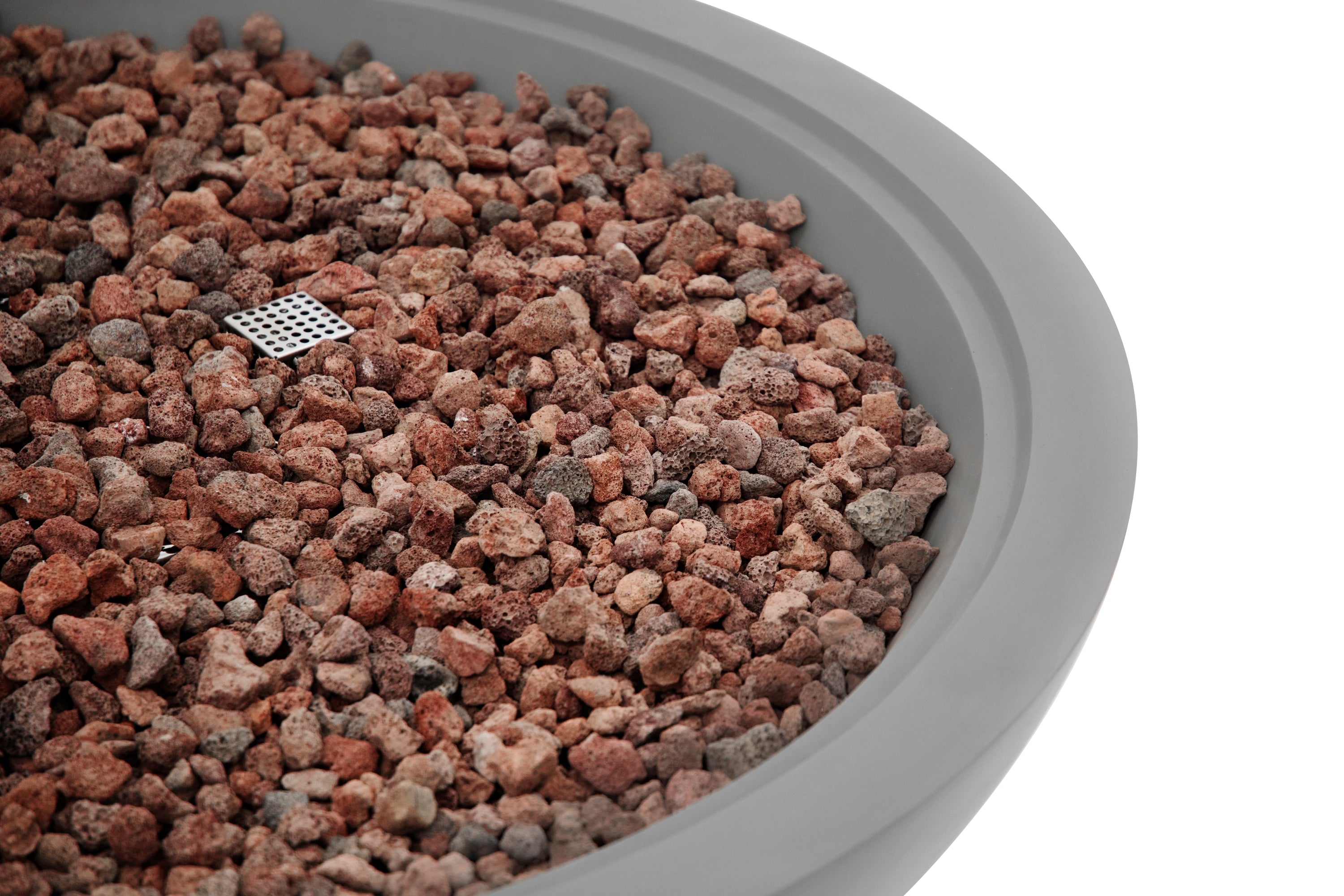 Elementi Plus - Foyer rond Rose Bowl - Gris clair - Propane liquide 