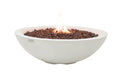 Elementi Plus - Rose Bowl Round Fire Pit - Sandstone Texture - Cream White - Natural Gas