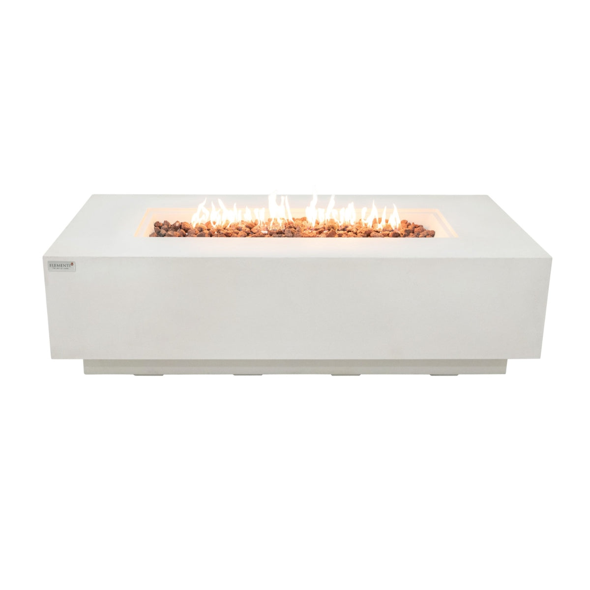 Elementi Plus - Sarasota Fire Table - Frosted Cream White - Liquid Propane