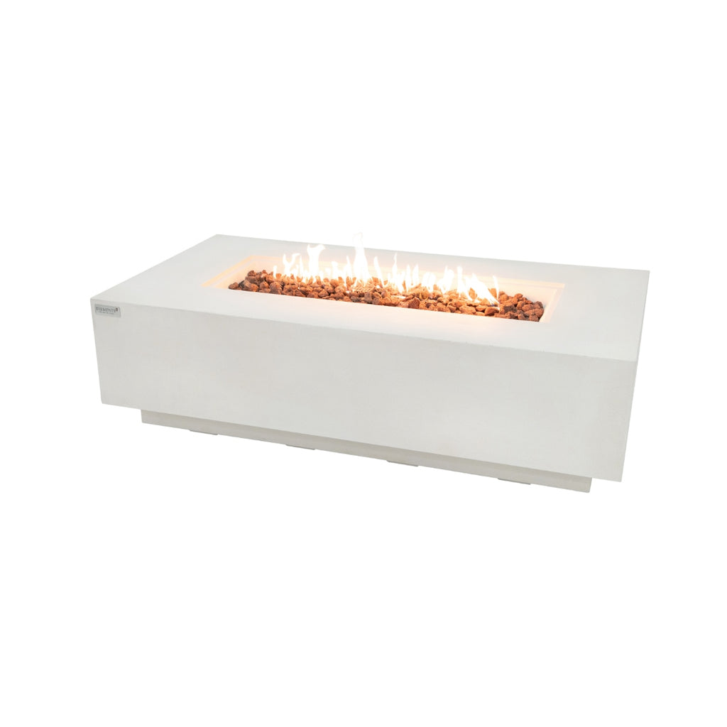 Sarasota Fire Table - Frosted Cream White - Liquid Propane - Detail View - Elementi Fires
