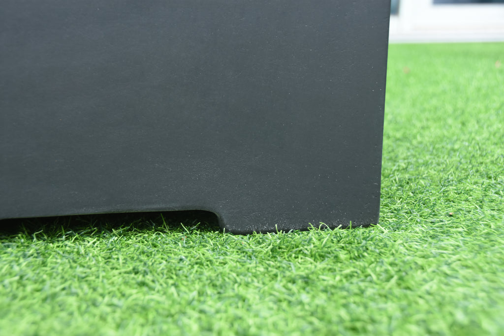 Modeno - Cache-réservoir carré - Finition lisse - Noir 