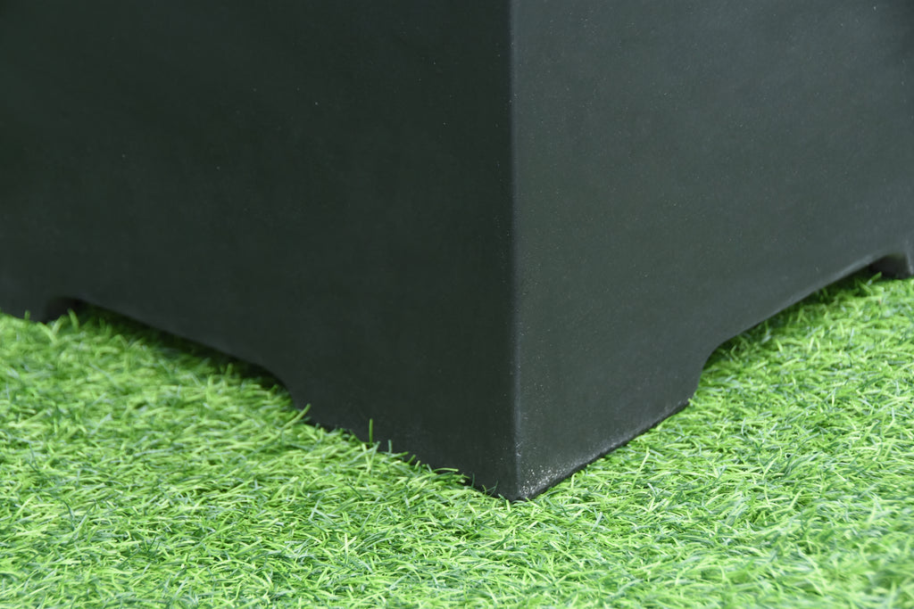 Modeno - Cache-réservoir carré - Finition lisse - Noir 