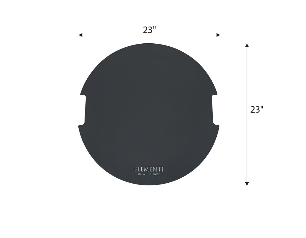 Elementi - Stainless Steel Lid - Round 23.7" Dark Gray (OFG311-DG)