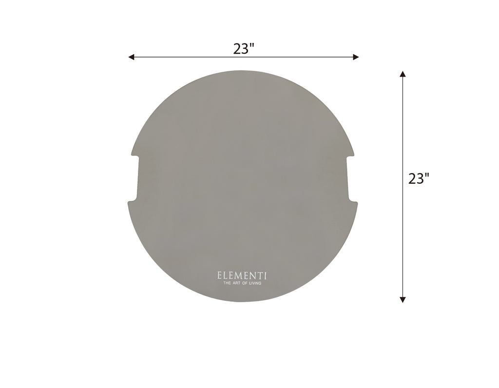 Elementi - Stainless Steel Lid - Round 23.7" Light Gray (OFG311-LG)