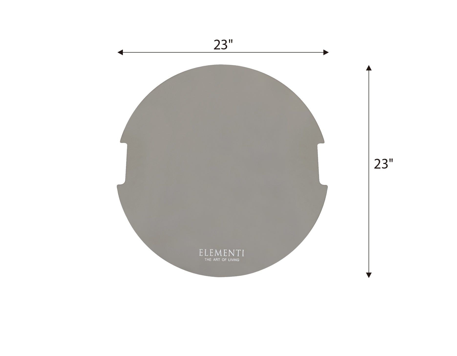 Elementi - Stainless Steel Lid - Round 23.7" Light Gray (OFG311-LG)