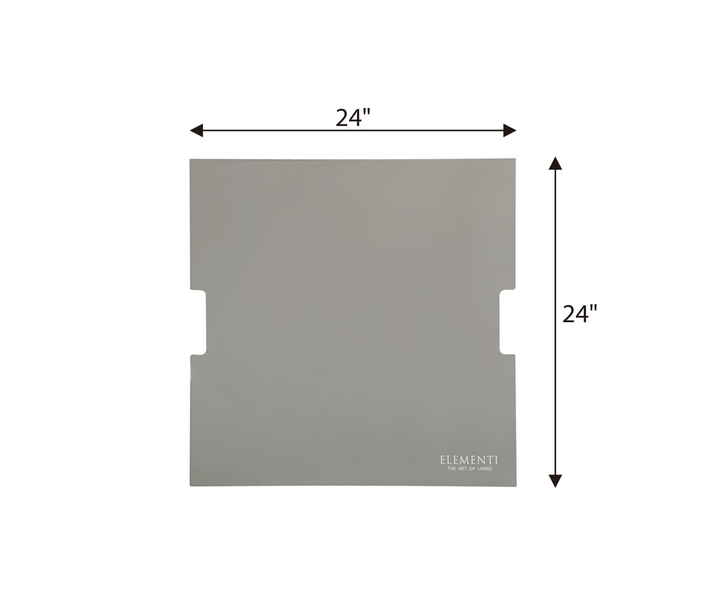 Elementi - Stainless Steel Lid - Square 24" x 24" Light Gray (OFG310-SS-LG)
