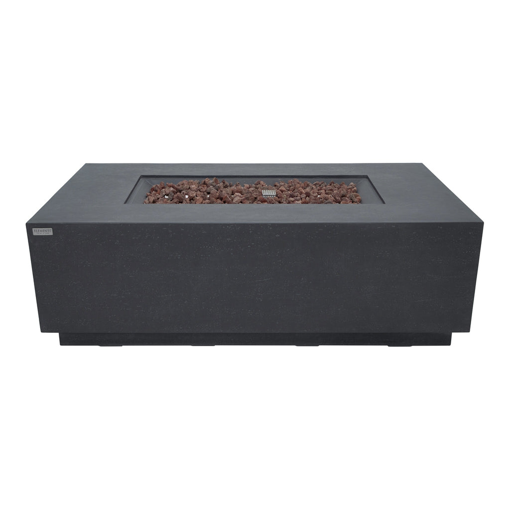 Elementi Andes Fire Table Dark Gray - Frontal Angular Studio Perspective