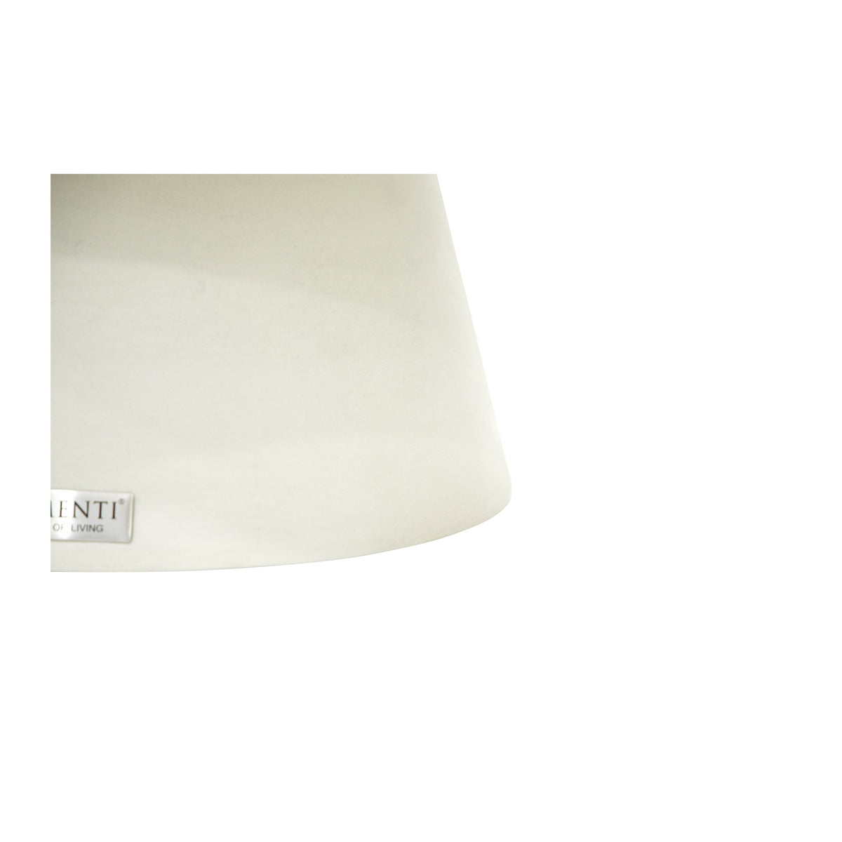 Elementi Home Kylix Coffee Table Small - Stainless Steel Metal Badge Detail 1:1