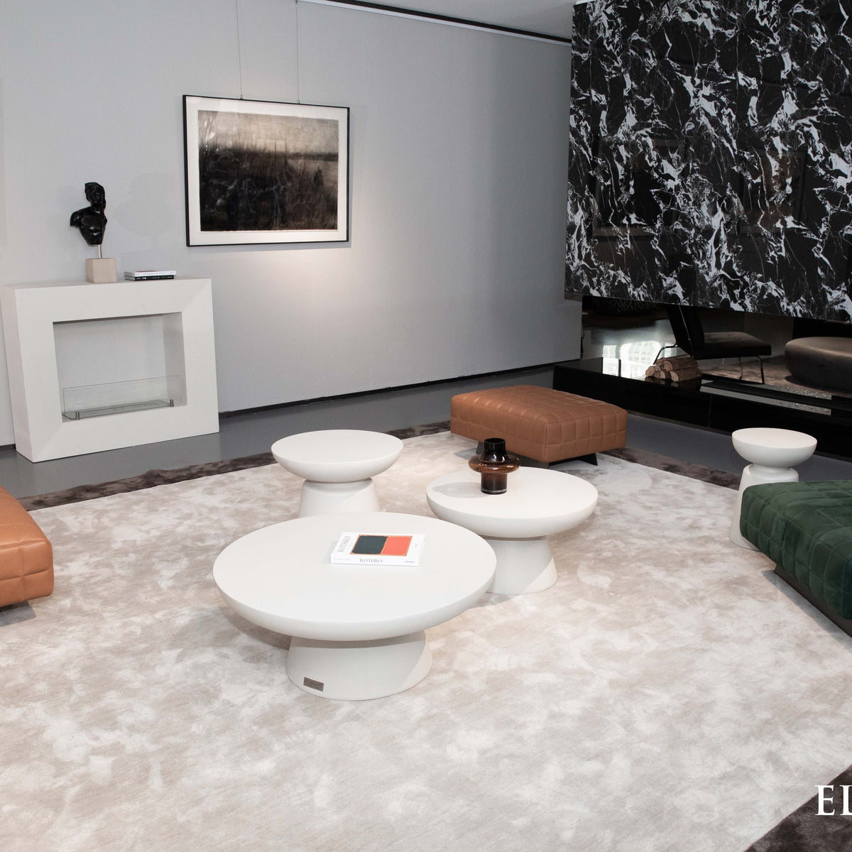 Elementi Home Kylix Coffee Table Small - Modern Outdoor Living Room Lifestyle 1:1