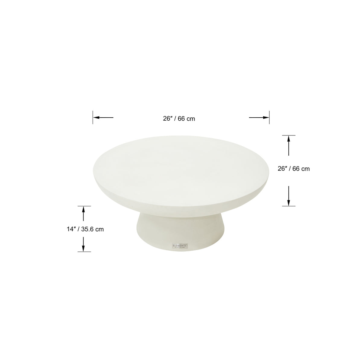 Elementi Home Kylix Coffee Table Small - Dimensions and Technical Specifications 1:1