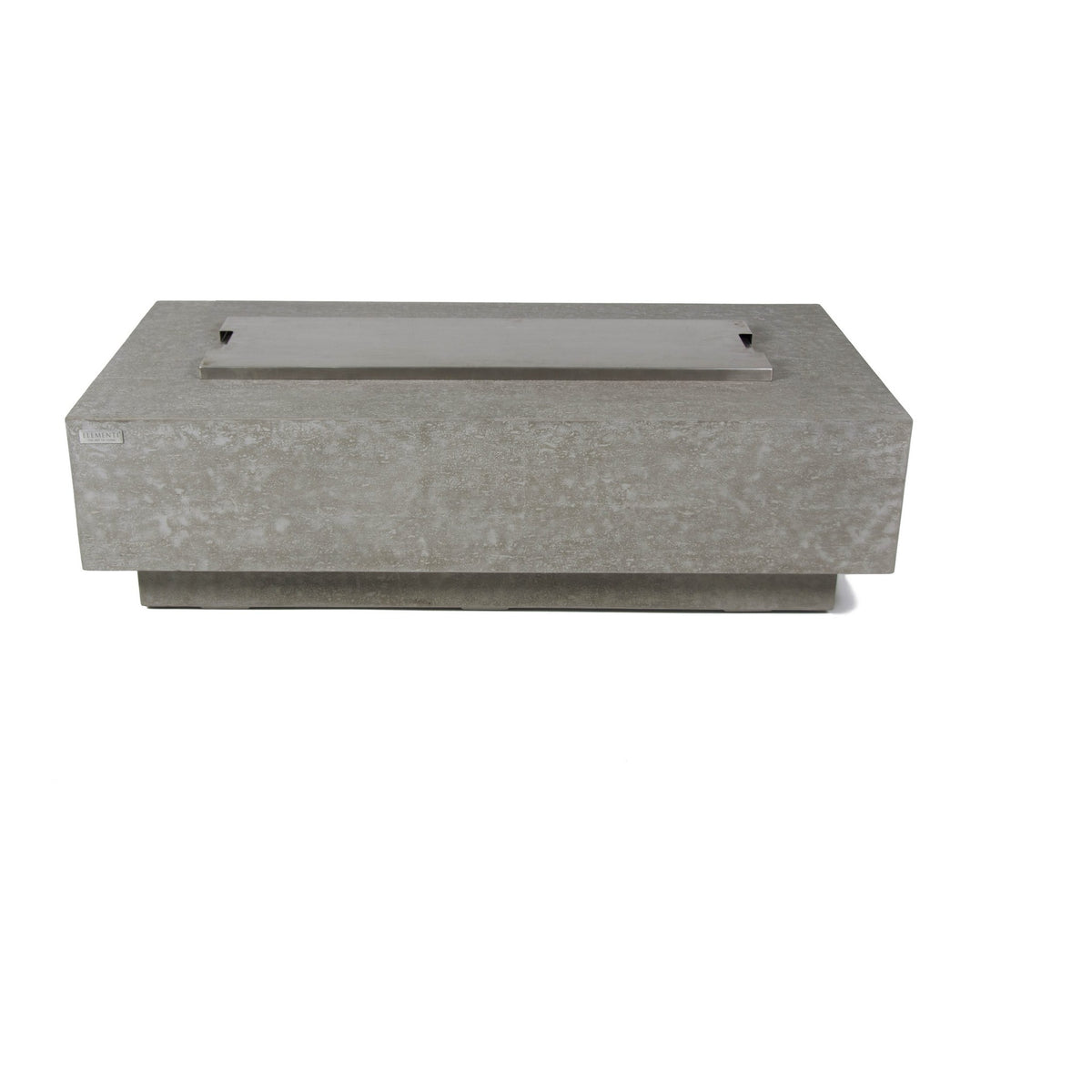 Elementi Kingsale Fire Table - Studio View with Stainless Steel Burner Lid Flush Cover