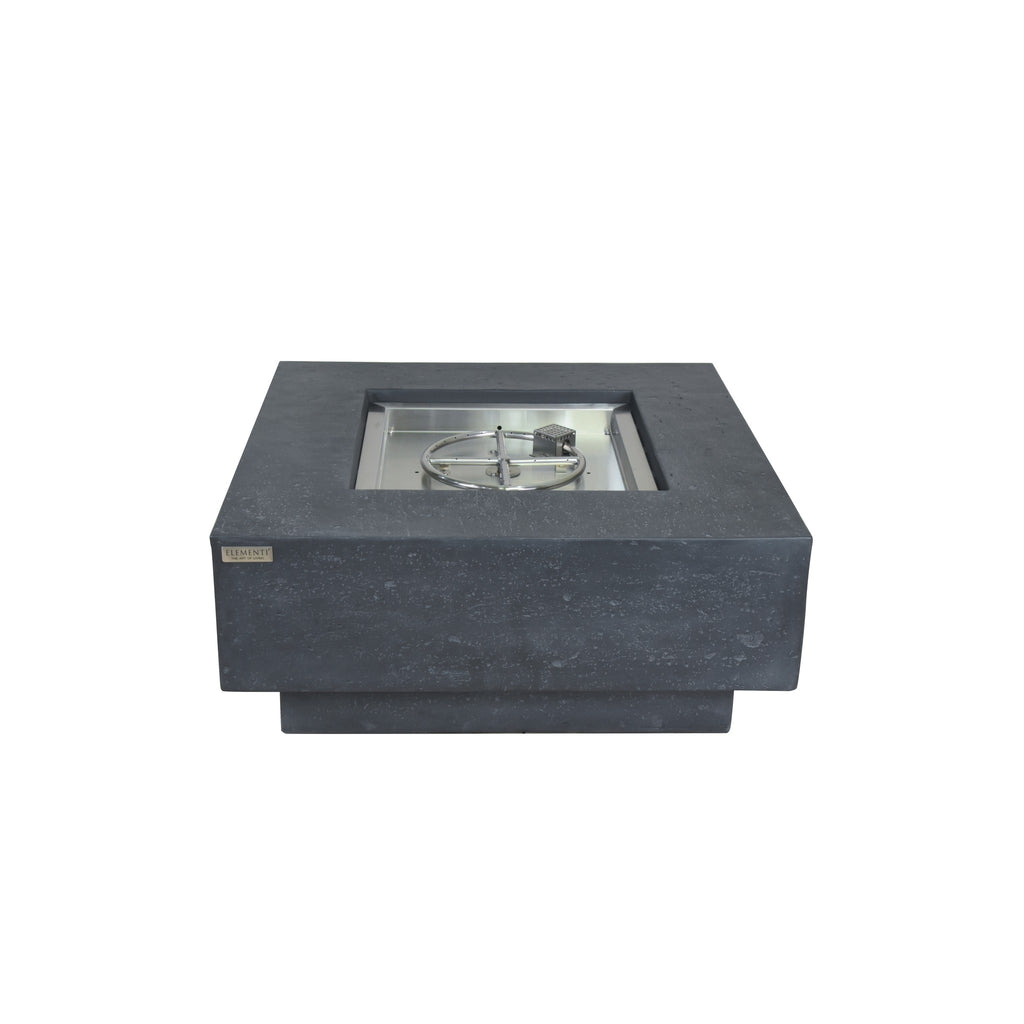 Elementi Manhattan Fire Table - Dark Gray - 16-Gauge 304 Stainless Steel Burner Pan Detail