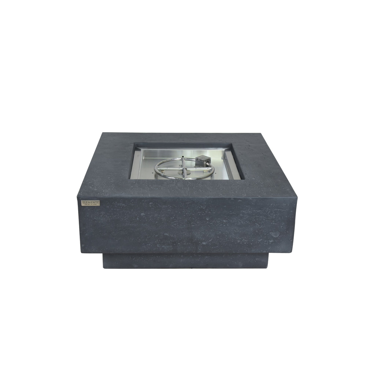 Elementi Manhattan Fire Table - Dark Gray - 16-Gauge 304 Stainless Steel Burner Pan Detail