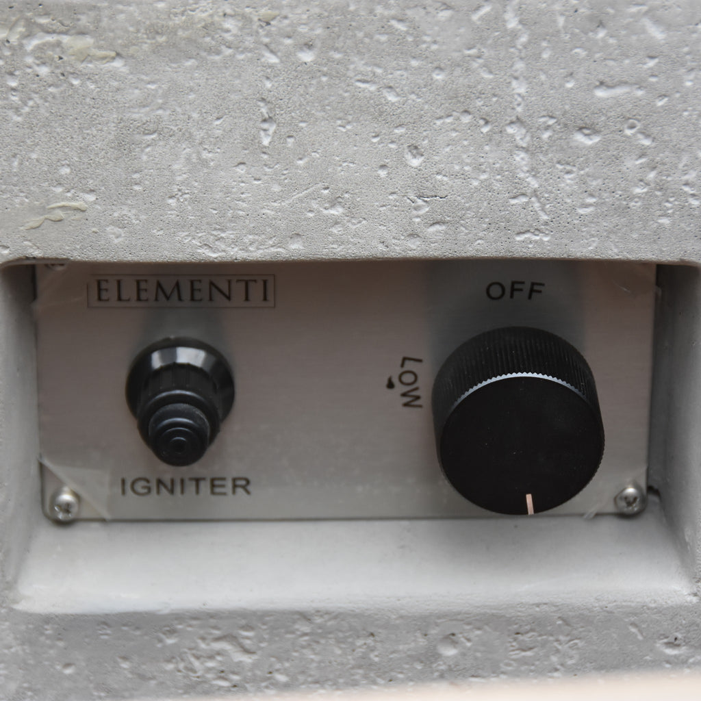 Elementi Metropolis Fire Table - Push Button Igniter and Precision Gas Control Valve