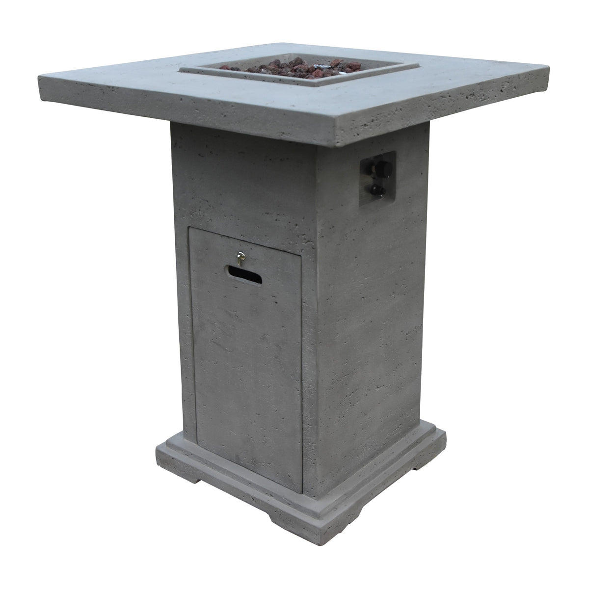 Elementi Montreal Bar Table - Elegant Unlit Studio View - Elementi Fires