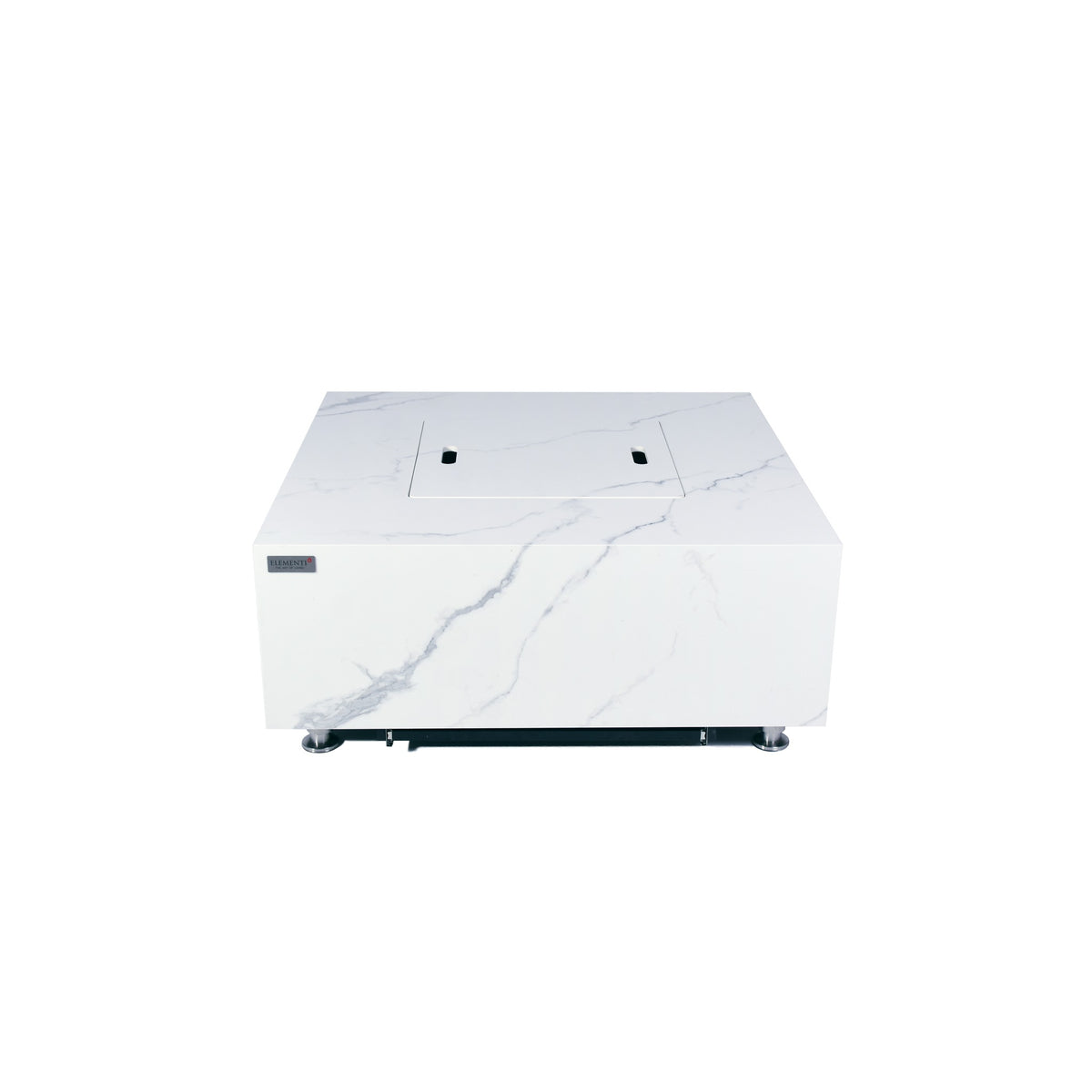 Elementi Plus Bianco Fire Table - Full White Porcelain Cover Lid Converting to Coffee Table