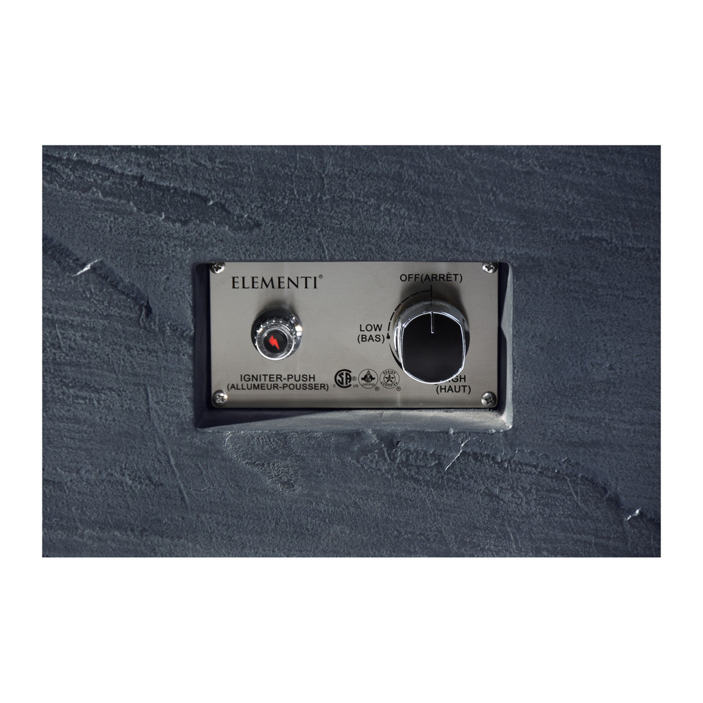 Elementi Plus Roraima Fire Table - Stainless Steel Electronic Ignition Control Panel