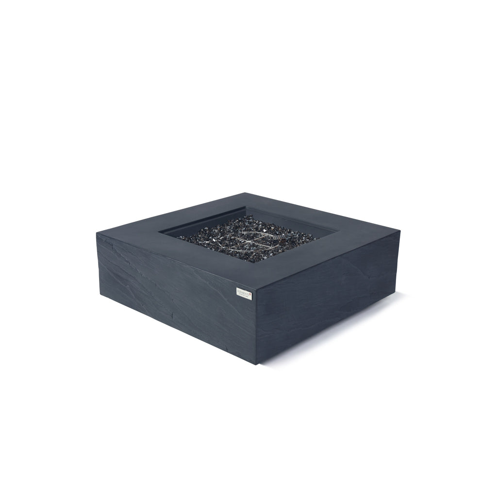 Elementi Plus Roraima Fire Table - Slate Black Square - Hero Studio View