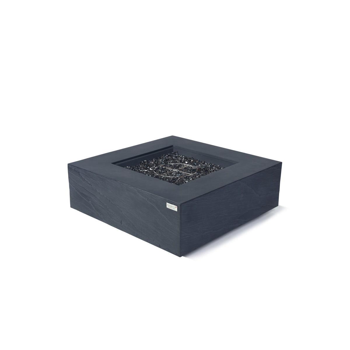 Elementi Plus Roraima Fire Table - Slate Black Square - Hero Studio View