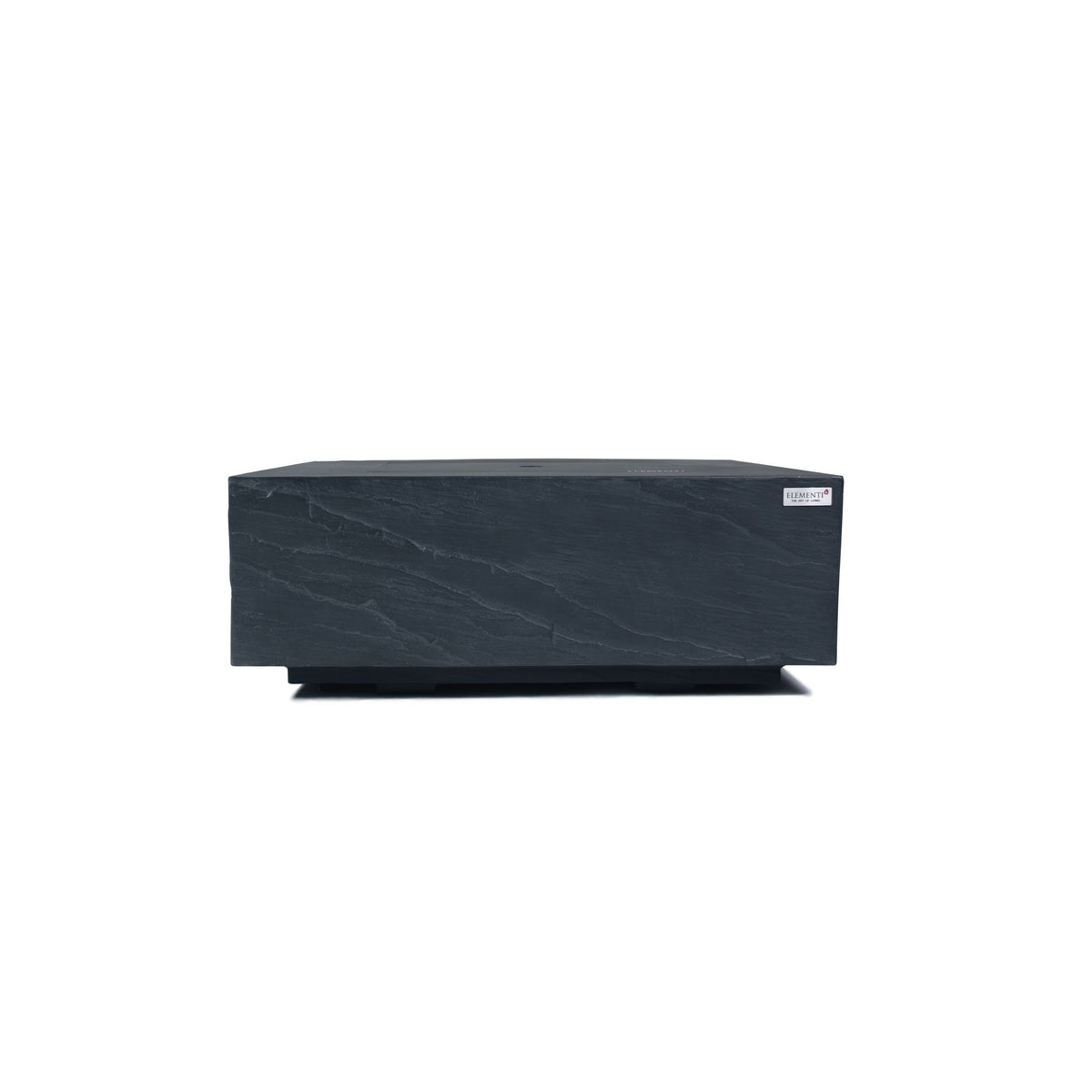 Elementi Plus Roraima Fire Table - Slate Black Square with Aluminum Cover Lid