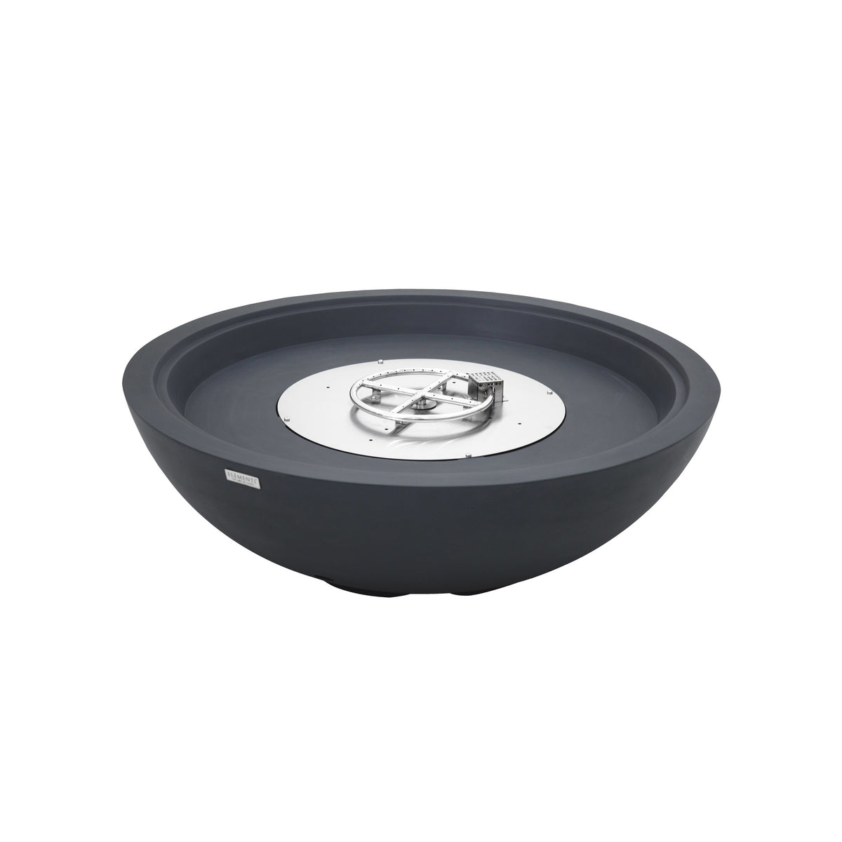 Elementi Plus Rose Bowl Round Fire Pit - 304 Stainless Steel Burner Ring and Pan Detail