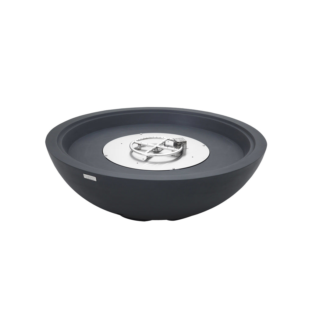 Elementi Plus Rose Bowl Round Fire Pit - 304 Stainless Steel Burner Ring and Pan Detail