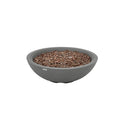 Elementi Plus Rose Bowl Round Fire Pit - Light Gray Cast Concrete - Hero Studio View
