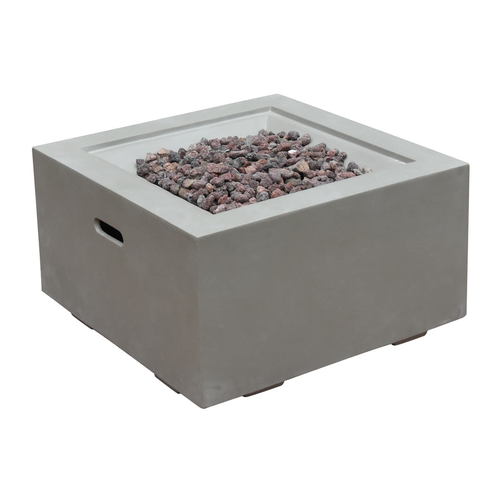 Modeno Ridgefield Fire Table - Modern Square Studio View - Elementi Fires