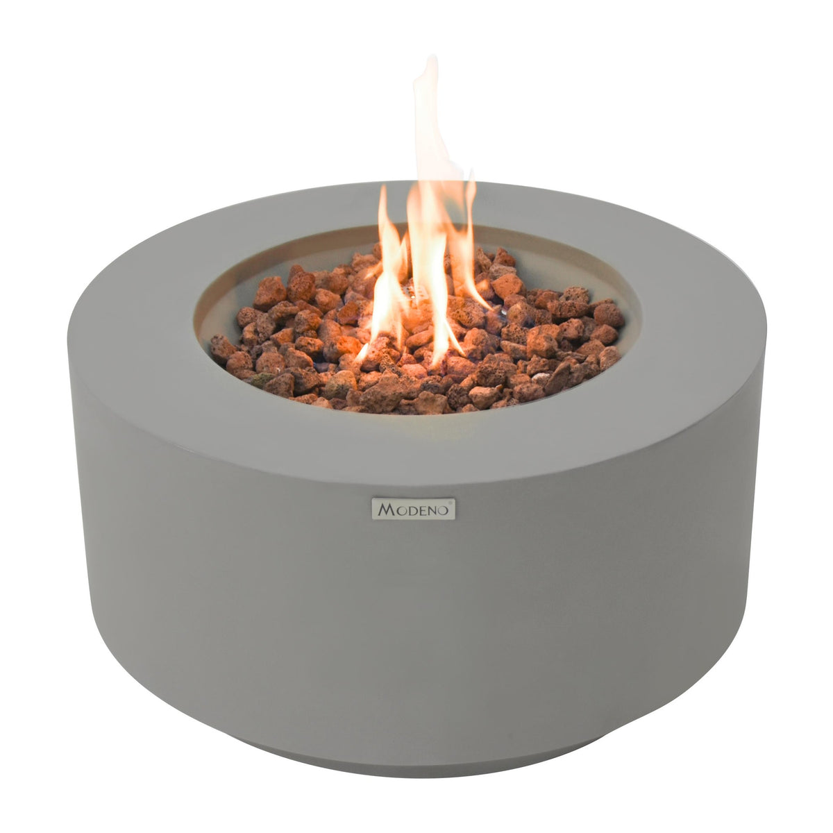 Modeno Waterford Fire Table - Front Studio View with Active Flame - Elementi Fires